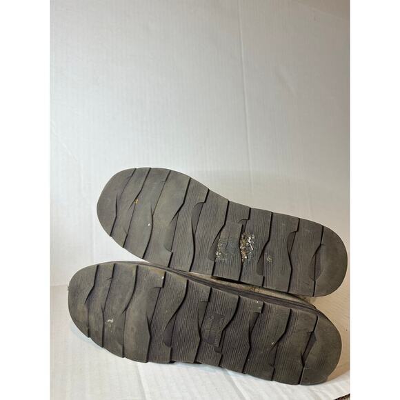 Muk Luks Size 10 Round Toe Tan Mid Calf Lined Comfort Boots Taupe Brown - Picture 10 of 11